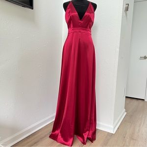 Twin Sister Plunge Front Maxi Dress